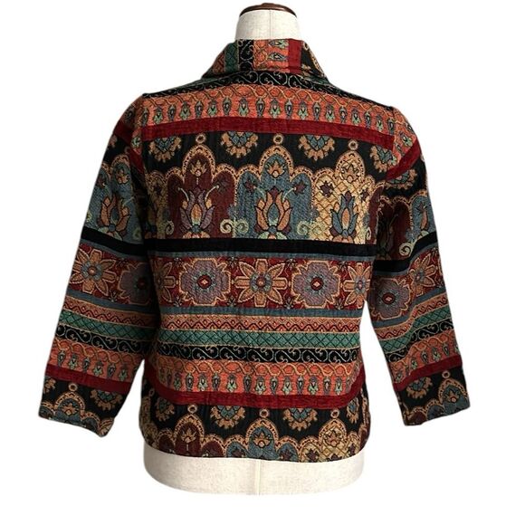 Vintage Studio Works Colorful Tapestry Floral Jacket Women's Size Medium - Picture 2 of 11
